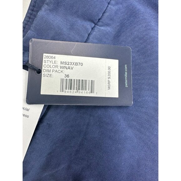 NWT PETER MILLAR Crown Crafted Concorde Garment Dyed Navy Pants 36x35 MSRP $200 - Picture 4 of 8